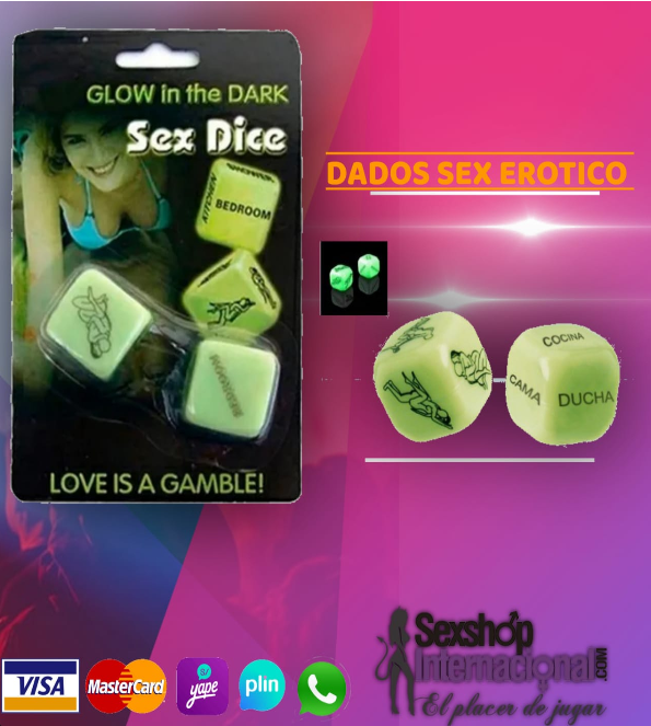 DADOS SEXYS ENCIENDEN EN LA OSCURIDAD POSES Y LUGARES-SEXSHOP 